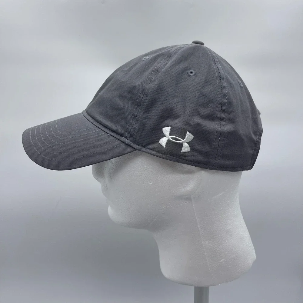 Under Armour 1282140 Mens OSFA Gray Chino Adjustable Golf Hat Strapback Cap